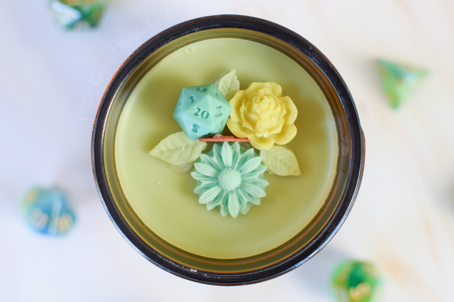 Ranger's Refuge Decorated TTRPG Wood Wick Candle