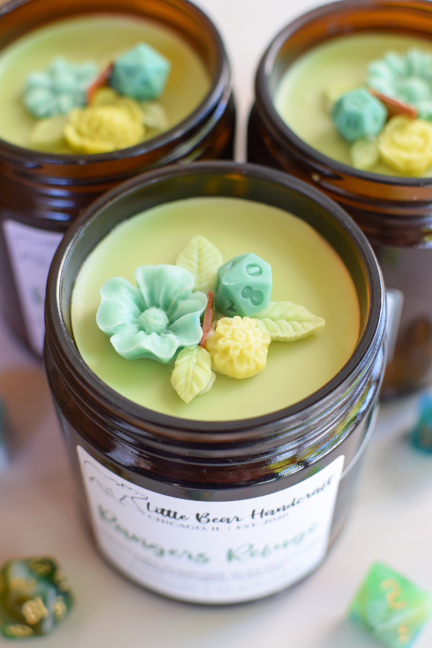 Ranger's Refuge Decorated TTRPG Wood Wick Candle