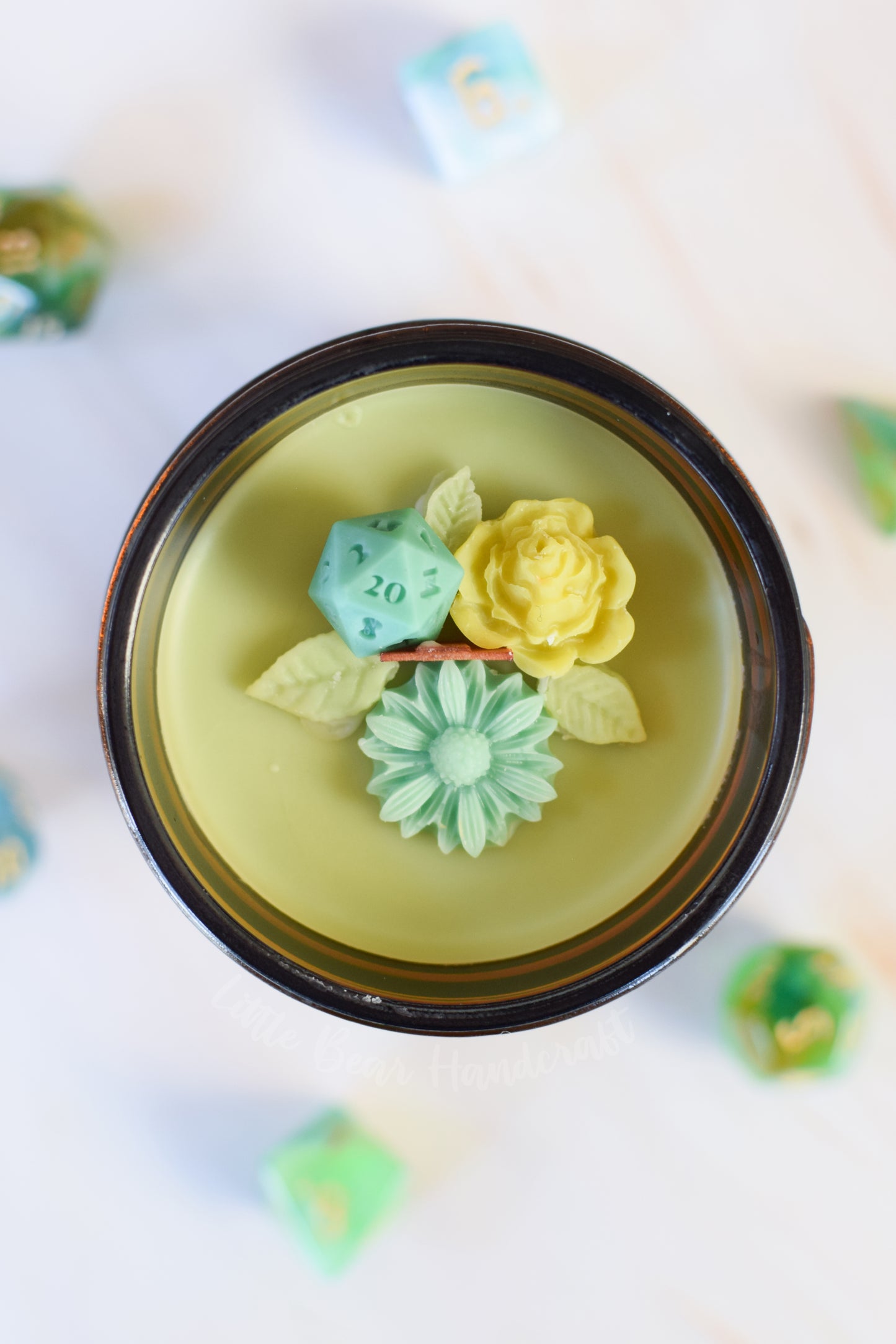 Ranger's Refuge Decorated TTRPG Wood Wick Candle