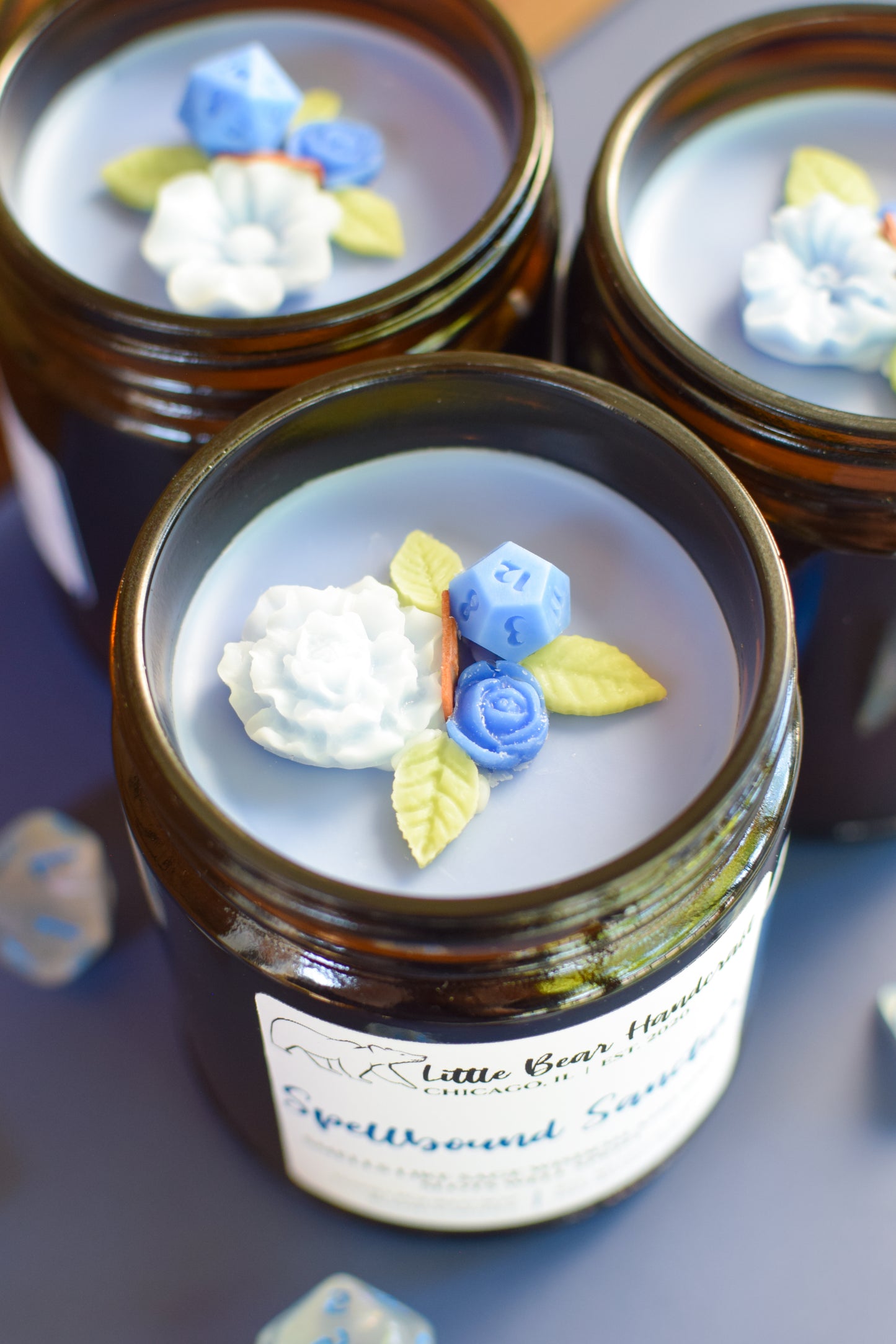 Spellbound Sanctum Decorated TTRPG Wood Wick Candle