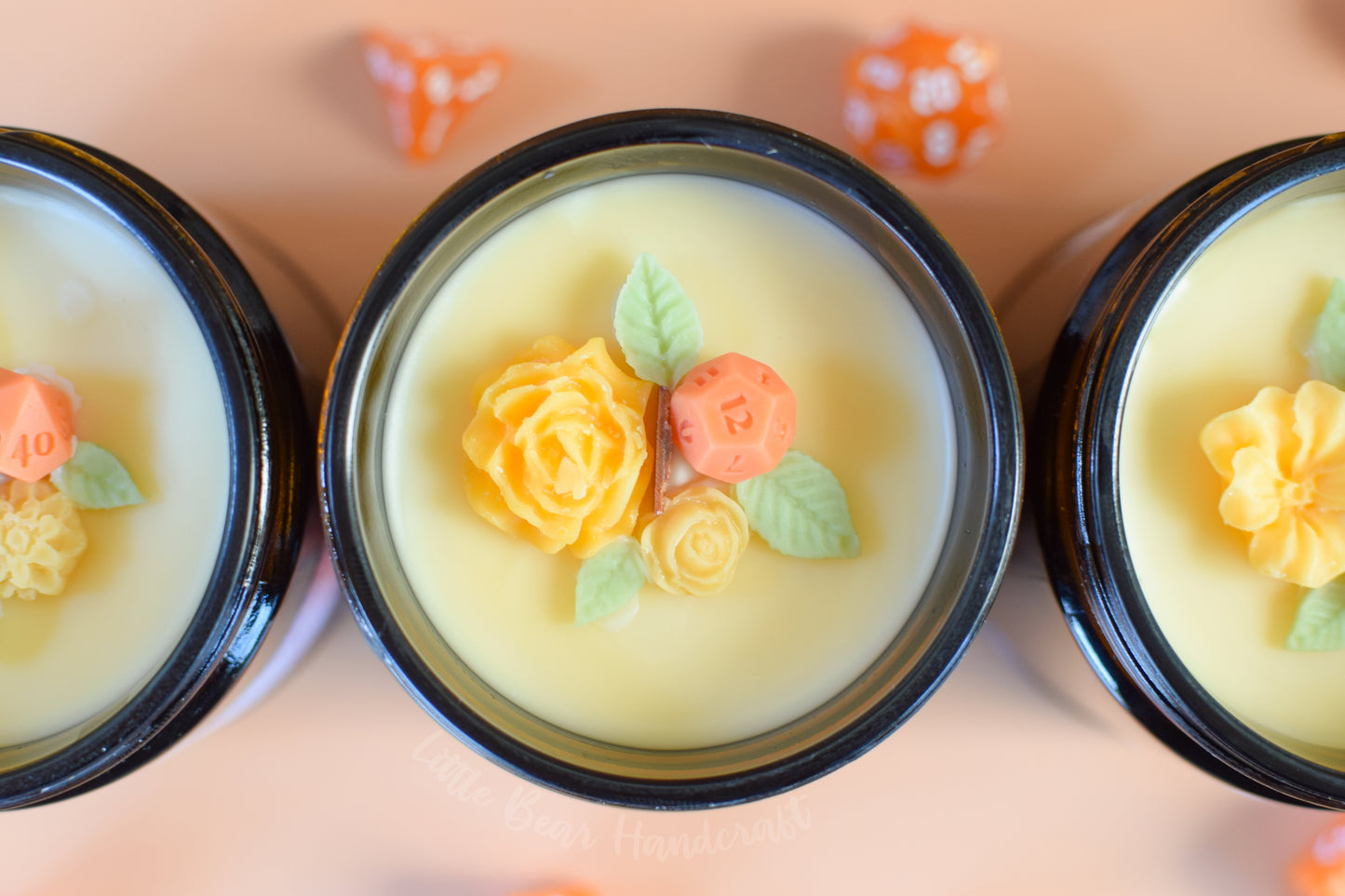 Tavern's Hearth Decorated TTRPG Wood Wick Candle