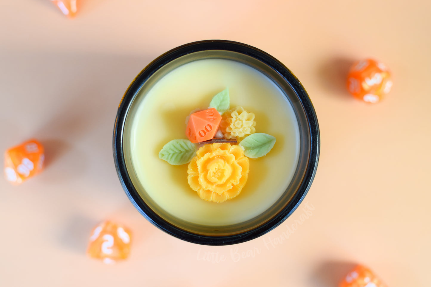 Tavern's Hearth Decorated TTRPG Wood Wick Candle