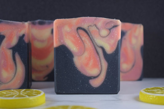 Raspberry Lemonade Lava Lamp 1970s Swirled Soap