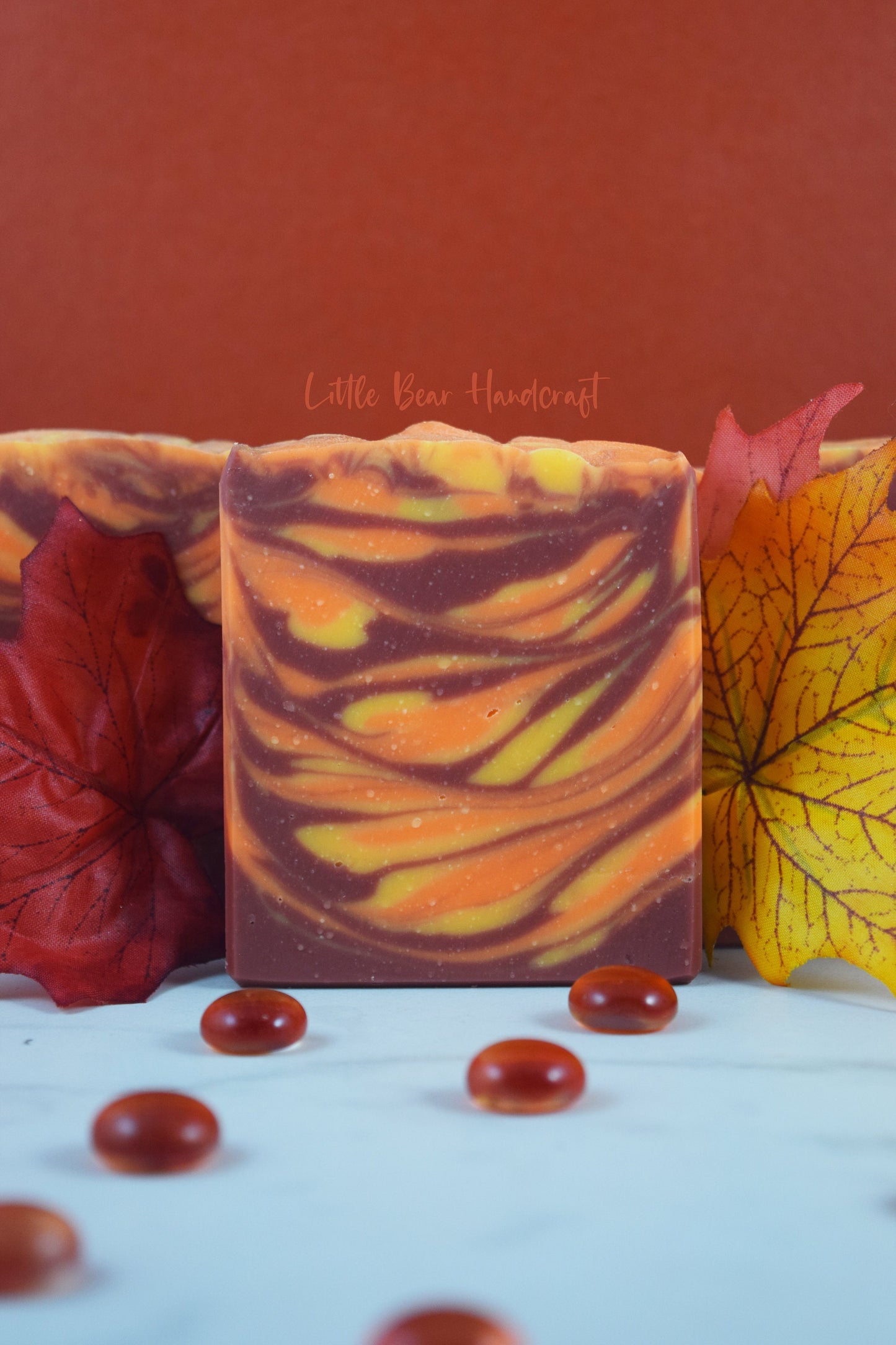 Fresh Fallen Leaf Tiger Swirled Soap