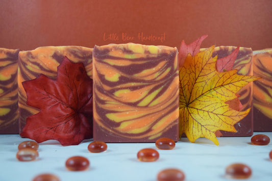 Fresh Fallen Leaf Tiger Swirled Soap