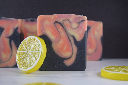 Raspberry Lemonade Lava Lamp 1970s Swirled Soap