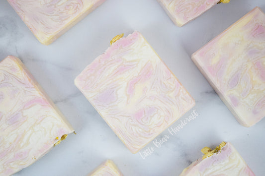 Pastel Jasmine Floral Swirl Soap