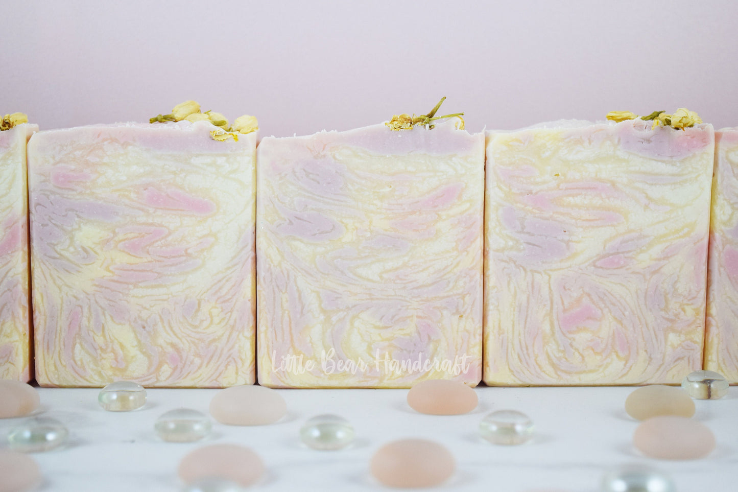 Pastel Jasmine Floral Swirl Soap