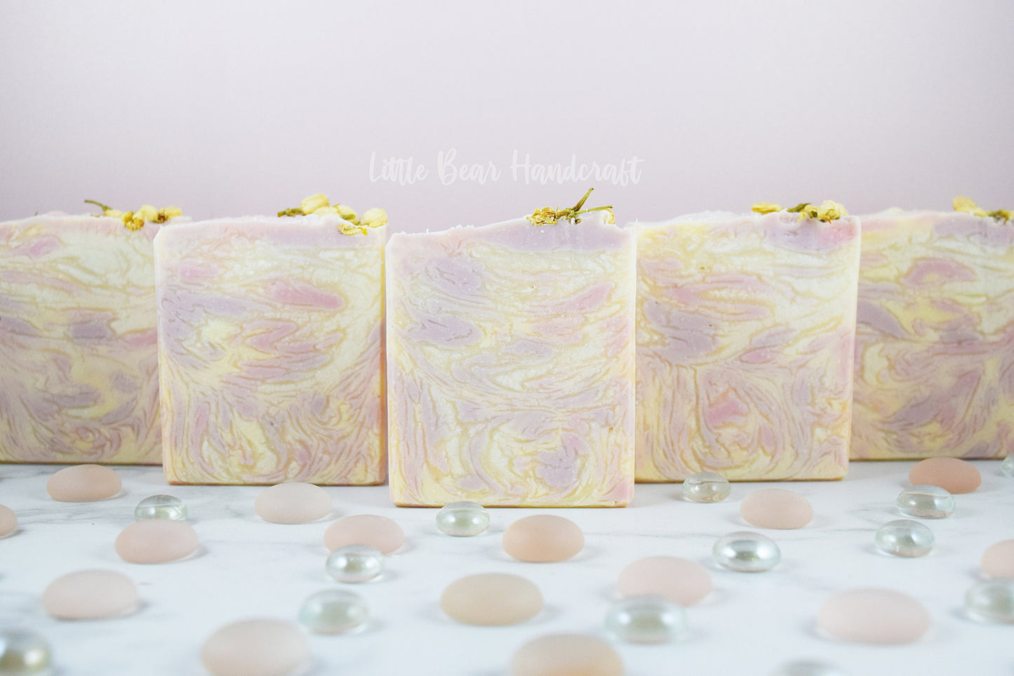 Pastel Jasmine Floral Swirl Soap