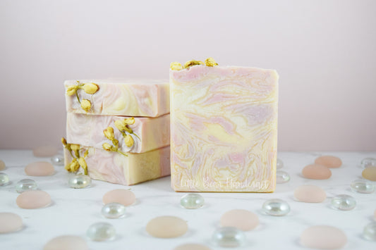 Pastel Jasmine Floral Swirl Soap